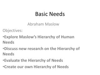 Basic Needs