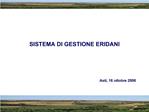 SISTEMA DI GESTIONE ERIDANI