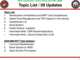 Topic List / 09 Updates