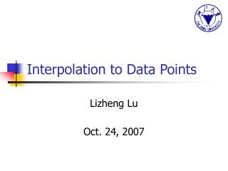 Interpolation to Data Points