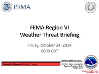 FEMA Region VI Weather Threat Briefing