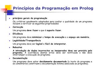 Princípios da Programação em Prolog