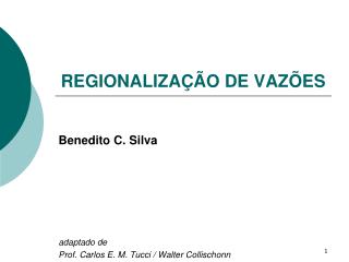 REGIONALIZAÇÃO DE VAZÕES