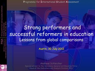 Strong performers and successful reformers in education Lessons from global comparisons