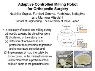 Adaptive Controlled Milling Robot for Orthopedic Surgery