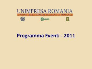 Programma Eventi - 2011