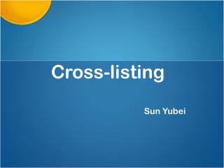 Cross-listing