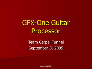 GFX-One Guitar Processor