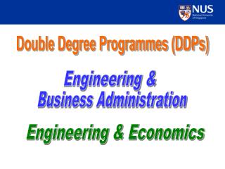 Double Degree Programmes (DDPs)