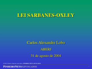 LEI SARBANES-OXLEY