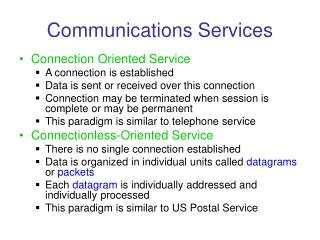 Communications Services