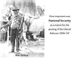 How important was National Security as a reason for the passing of the Liberal Reforms 1906-14?