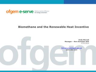 Biomethane and the Renewable Heat Incentive