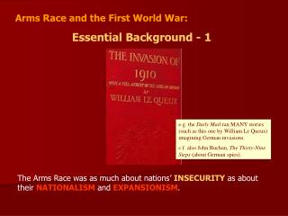 Arms Race and the First World War: Essential Background - 1