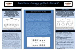 Super Memory: Is anyone capable of achieving it? Amber J. Rice