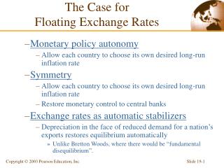 The Case for Floating Exchange Rates