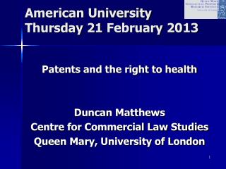 American University Thursday 21 February 2013