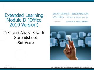 Extended Learning Module D (Office 2010 Version)
