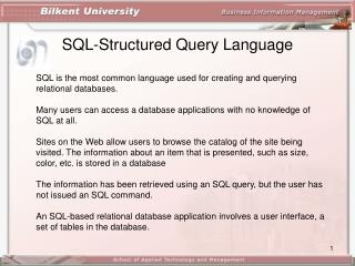 SQL-Structured Query Language