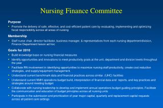 Nursing Finance Committee