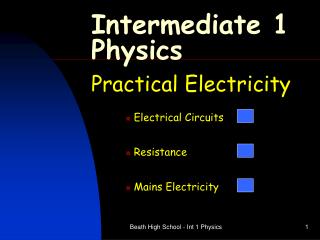 Intermediate 1 Physics