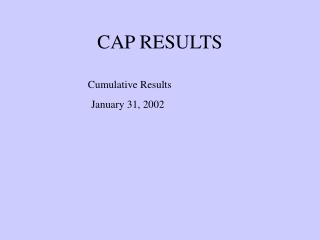 CAP RESULTS