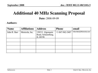 Additional 40 MHz Scanning Proposal