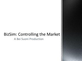 BizSim: Controlling the Market