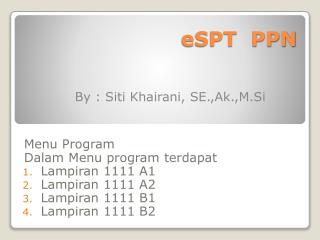 eSPT PPN