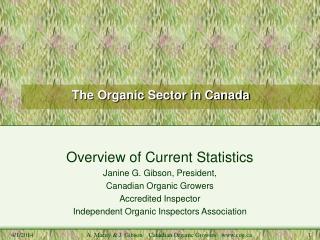 The Organic Sector in Canada