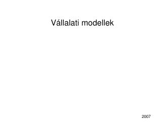 Vállalati modellek