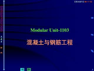 Modular Unit-1103 混凝土与钢筋工程