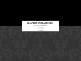 Chapter 2 Vocabulary