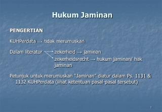 Hukum Jaminan