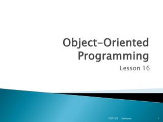 Object-Oriented Programming