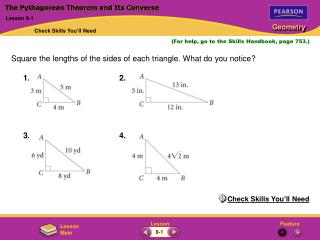 The Pythagorean Theorem and Its Converse