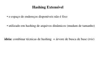 Hashing Extensível