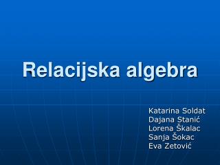 Relacijska algebra
