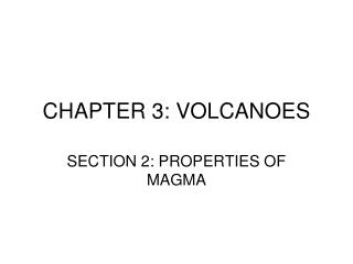 CHAPTER 3: VOLCANOES