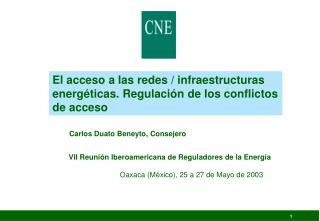 El acceso a las redes / infraestructuras energéticas. Regulación de los conflictos de acceso