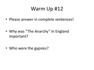 Warm Up #12