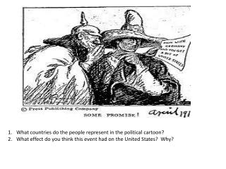 What countries do the people represent in the political cartoon?