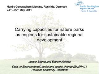 Carrying capacities for nature parks as engines for sustainable regional development