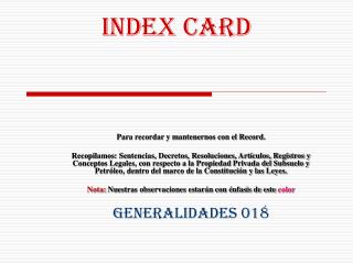 INDEX CARD