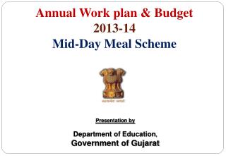 Annual Work plan &amp; Budget 2013-14 Mid-Day Meal Scheme