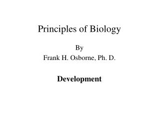 Principles of Biology