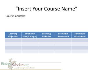 “Insert Your Course Name”