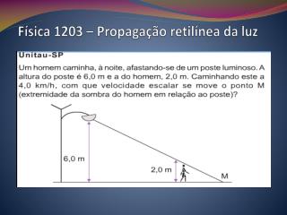 Física 1203 – Propagação retilínea da luz