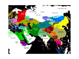 Mongol Empire Splits into Golden Horde, Chagatai Khanate, Ilkhanate, Yuan Dynasty