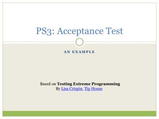 PS3: Acceptance Test